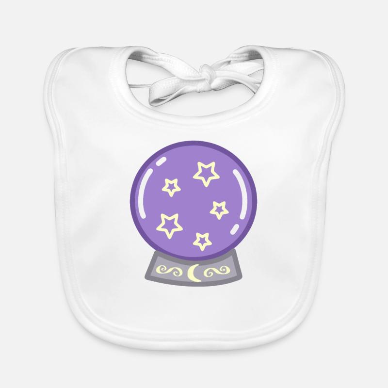 Predict the future in a crystal ball Organic Baby Bibs