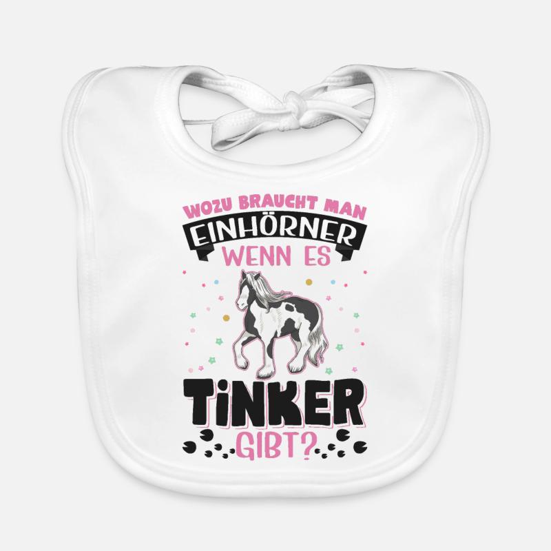 Irish Tinker Pferd Einhorn Baby Bio-Lätzchen