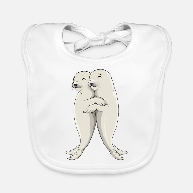 Phoque Phoque Phoque Phoque Enfants Bavoir bio Bébé