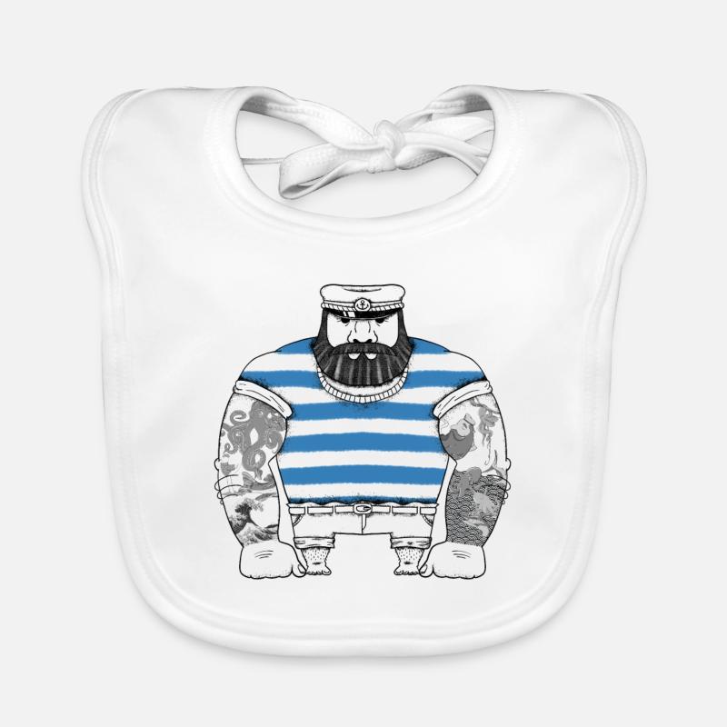 Tattooed Sailor Sailor Vintage Sailor Organic Baby Bibs
