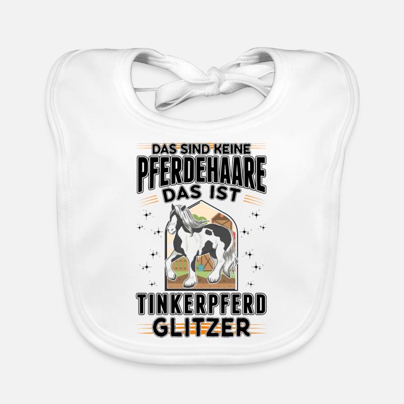 Tinker Glitzer Irish Tinker Pferd Baby Bio-Lätzchen