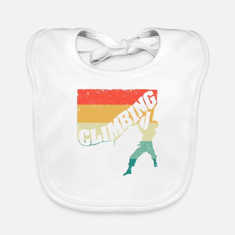 Climbing Fun Bouldering Mountain Lovers Rock Organic Baby Bibs