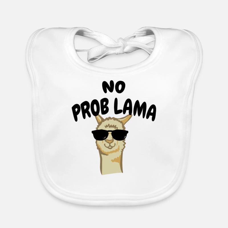 Pas de Problama - Bavoir bio Bébé - blanc