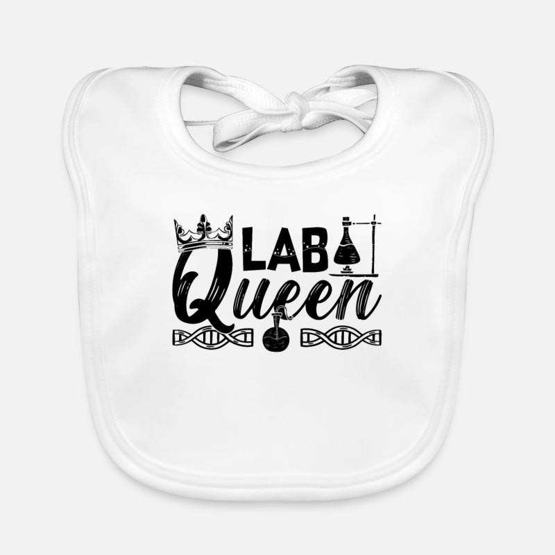 Lab Queen Laboratory Technician Chemistry Gift Idea Organic Baby Bibs