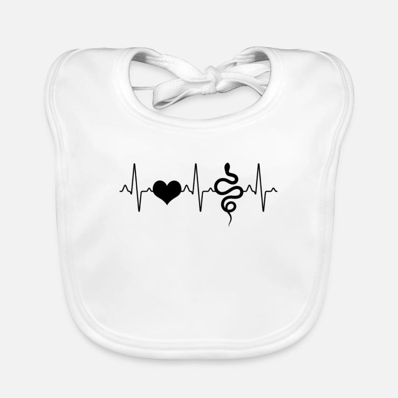 Snake Heartbeat Organic Baby Bibs