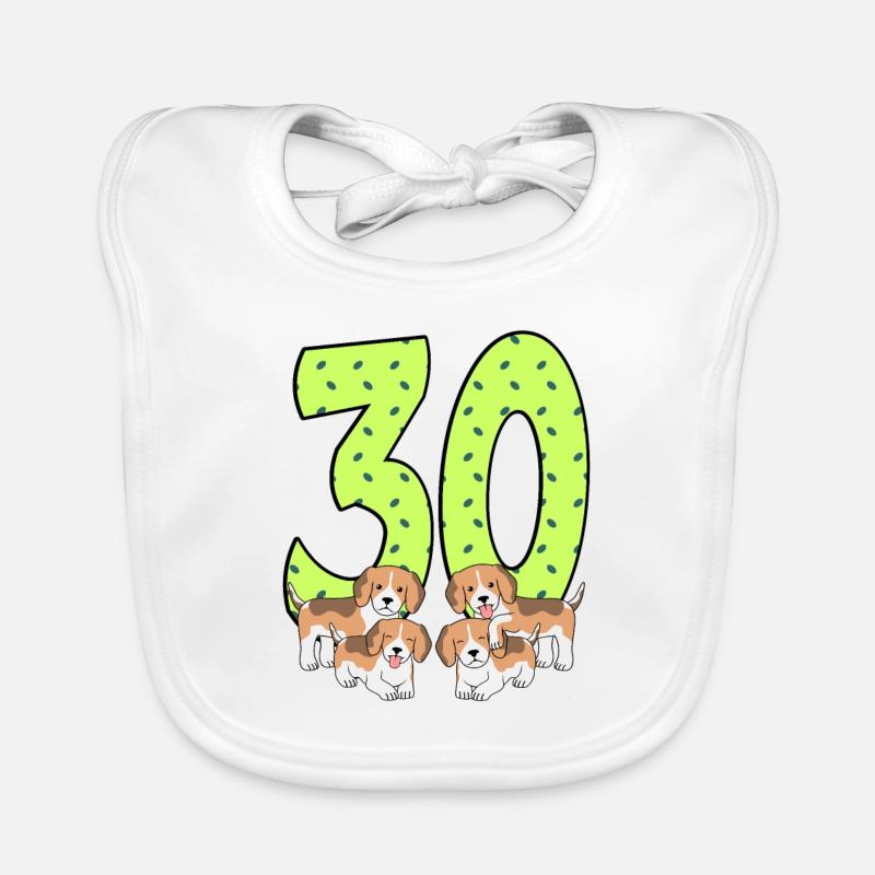 30th birthday Organic Baby Bibs