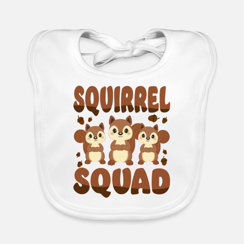 Squirrel Acorn Squirrel Squad Baby Bio-Lätzchen