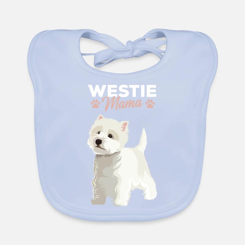West Highland White Terrier Mama Maîtresse Bavoir bio Bébé