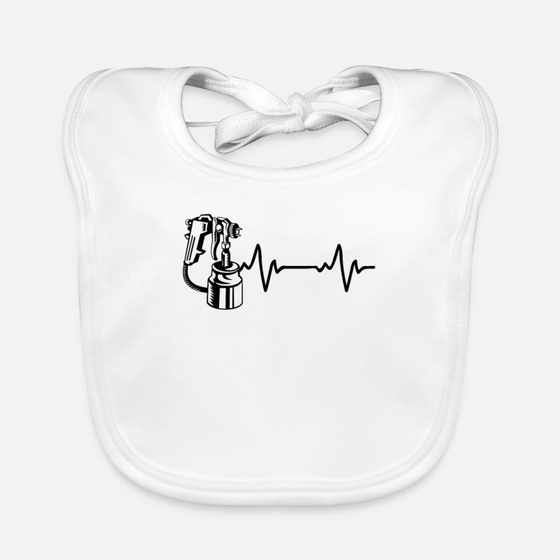 Car Painter Heartbeat Paint Gun Pulse Auto - Auto Organic Baby Bibs