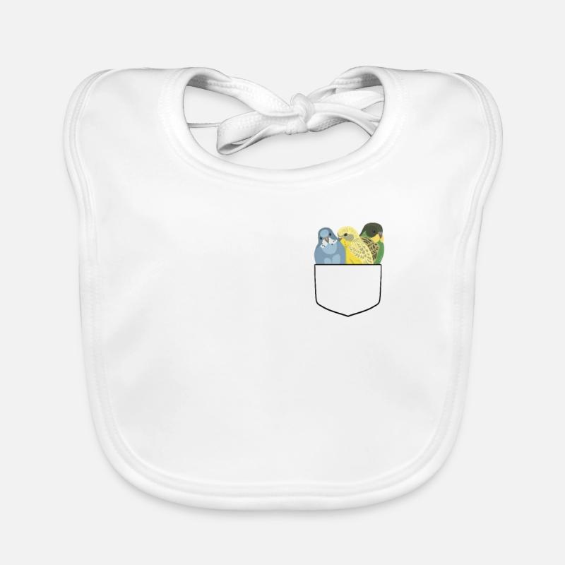 Perruches dans le sac design amusant Bavoir bio Bébé