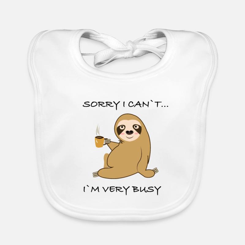 Sloth - Baby Bio-Lätzchen - Weiß