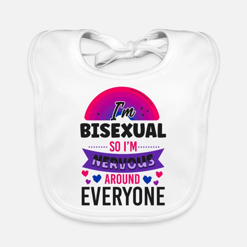 Bisexuel Bi Pride Drapeau Je Suis Bavoir bio Bébé