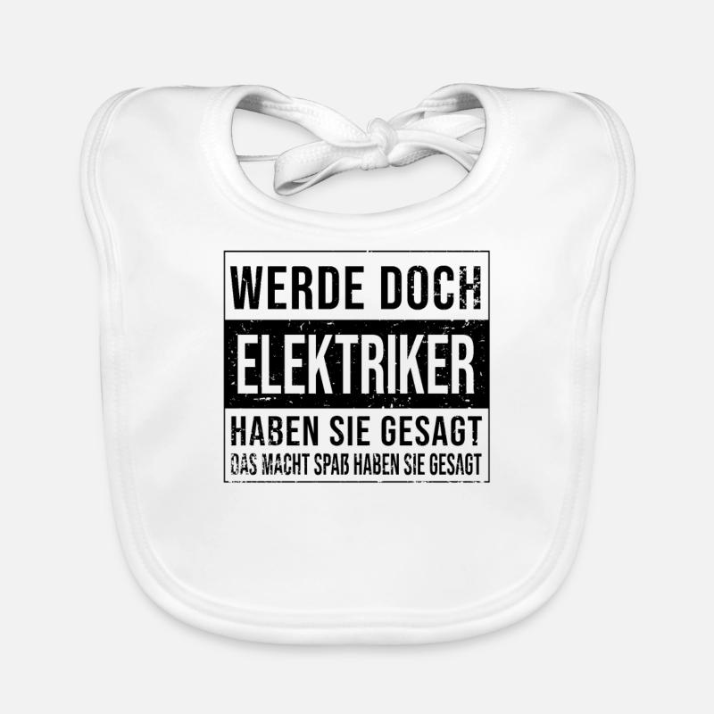 Elektriker Geburtstag Arbeit witzige Handwerker Baby Bio-Lätzchen