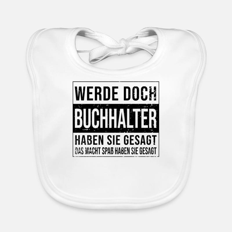 Buchhaltung Geburtstag Arbeit witzige Buchhalter Baby Bio-Lätzchen