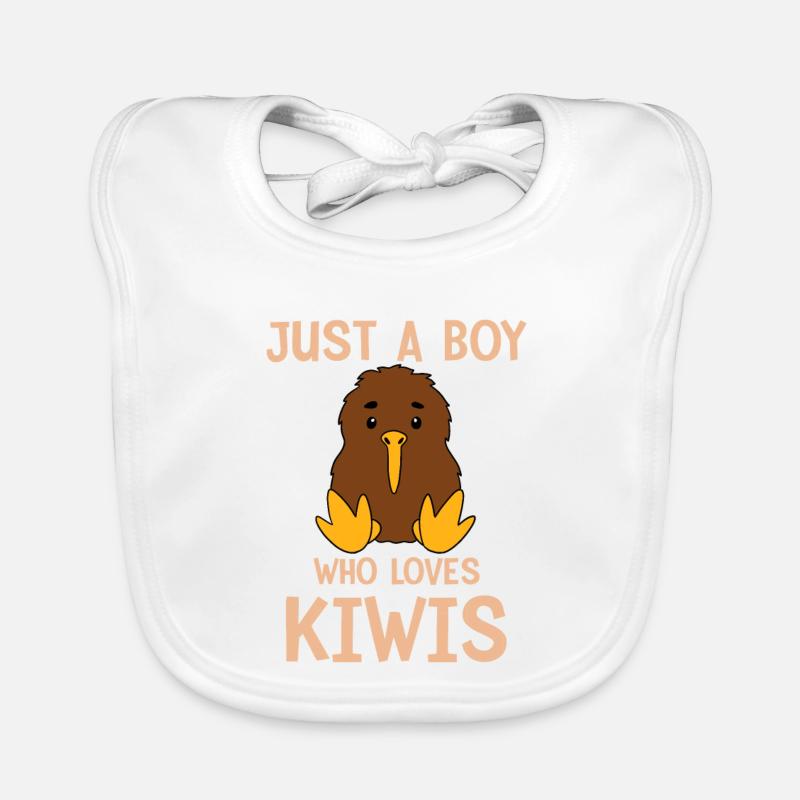 Netter Junge Der Kiwi geschenk Sitzt Baby Bio-Lätzchen