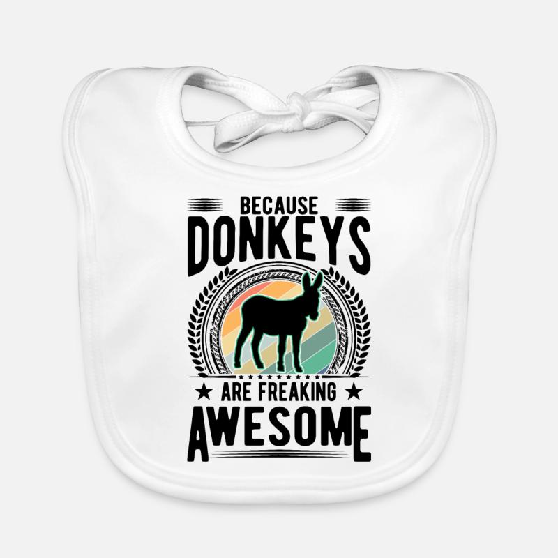 Because Donkeys are freaking awesome Donkey Organic Baby Bibs