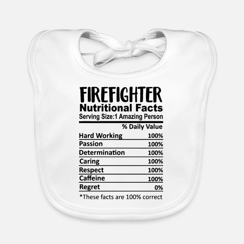 Faits nutritionnels de pompier Drôle Bavoir bio Bébé