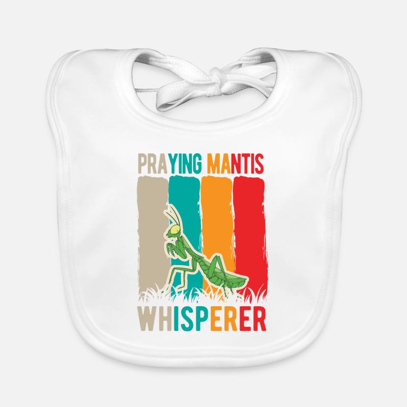 Praying Mantis Whisperer Gottesanbeterin Organic Baby Bibs