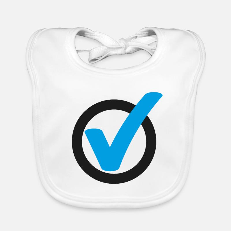 Tick Check mark sign Organic Baby Bibs