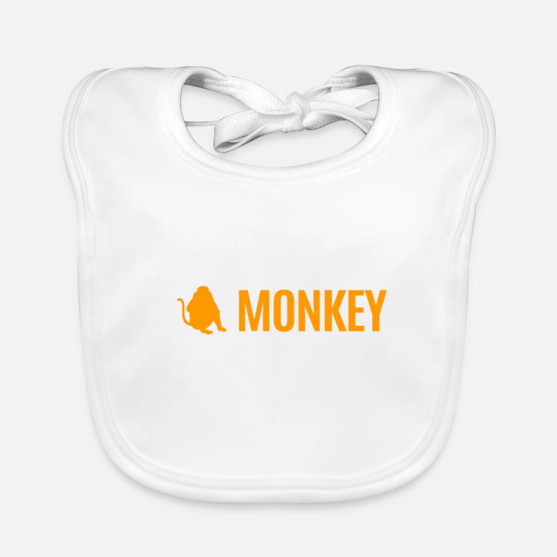 Singe Proboscis Longue Queue Long Nez Cadeau Bavoir bio Bébé