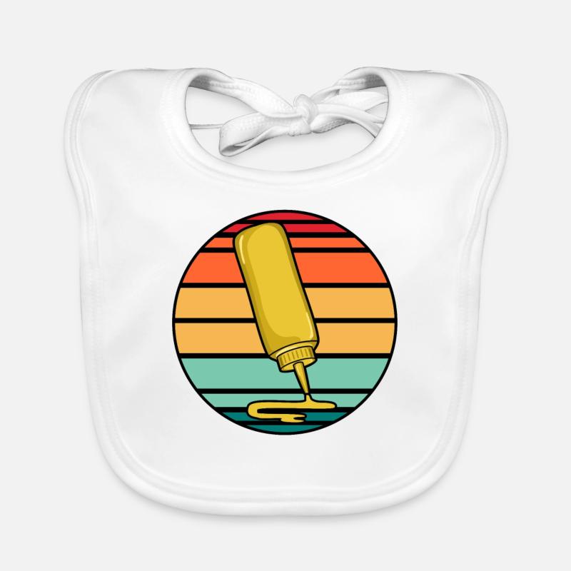 Eat mustard sauce squeeze gift Organic Baby Bibs