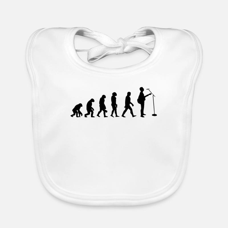 Evolution of the guitar Organic Baby Bibs
