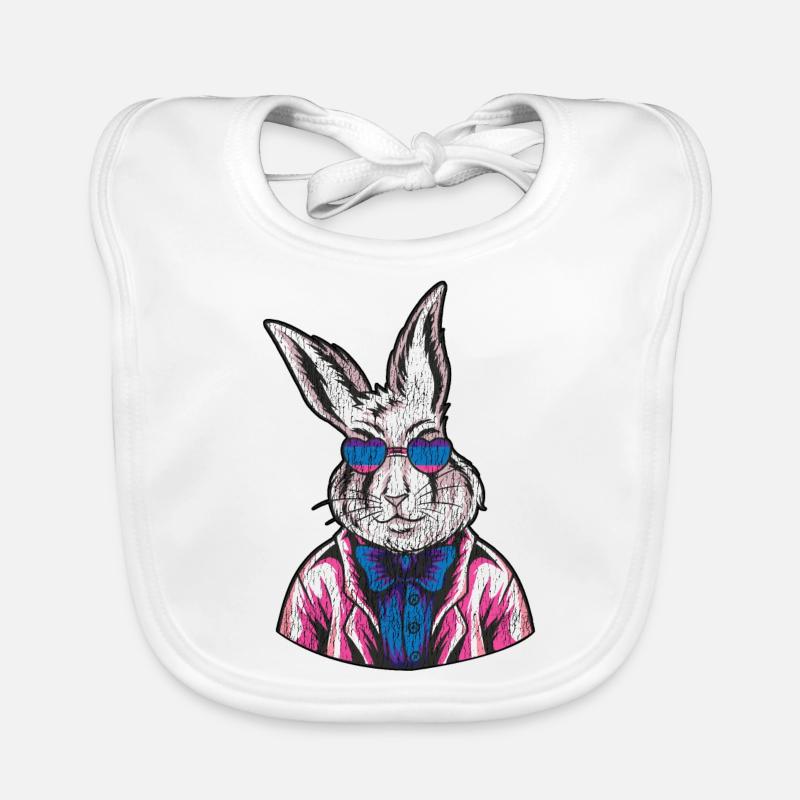 Bisexuel Bi Pride Flag Rabbit Bavoir bio Bébé