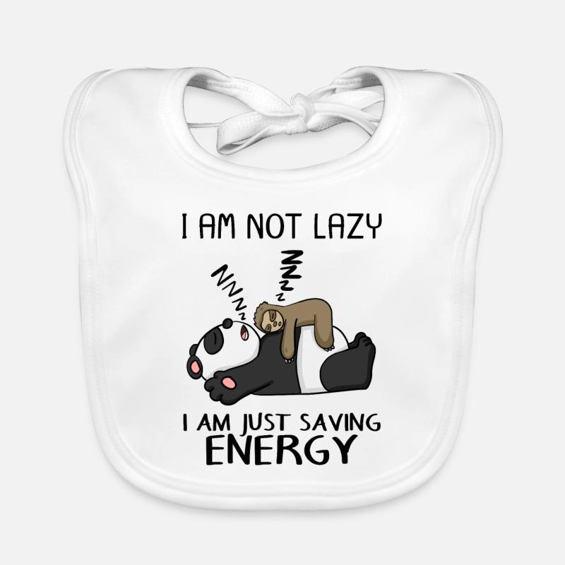 Funny Sloth Panda Saying Funny Gift Organic Baby Bibs