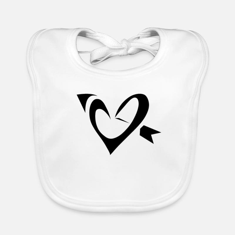 Flèche de cœur Bavoir bio Bébé