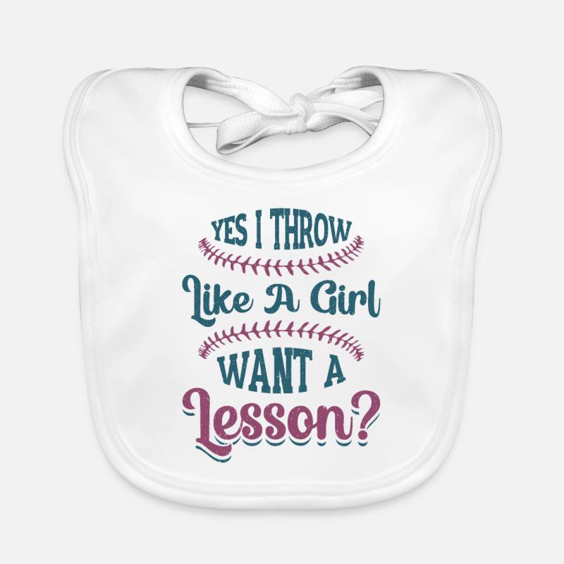 Ja Ich werfe wie ein Mädchen, will Eine Lektion Baby Bio-Lätzchen