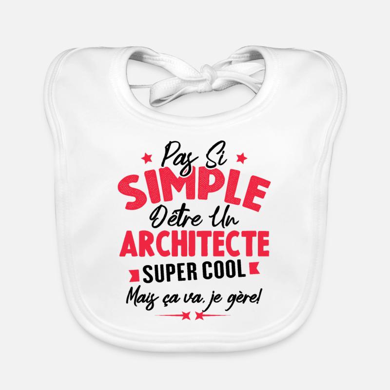 Pas si simple d'être un architecte super cool Bavoir bio Bébé