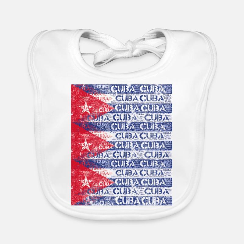 Cuba Drapeau cubain Bavoir bio Bébé