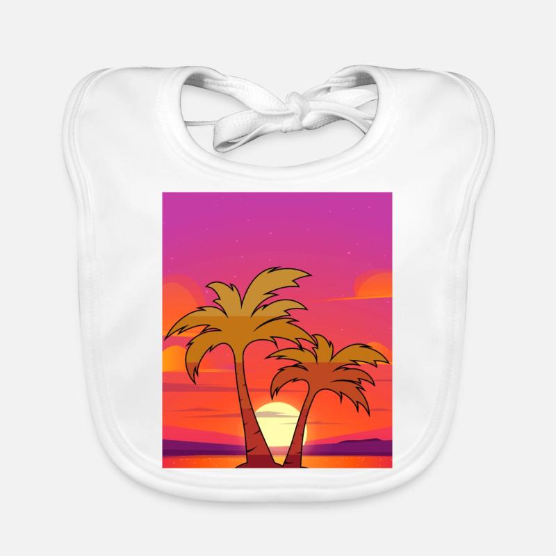 Palm trees Organic Baby Bibs