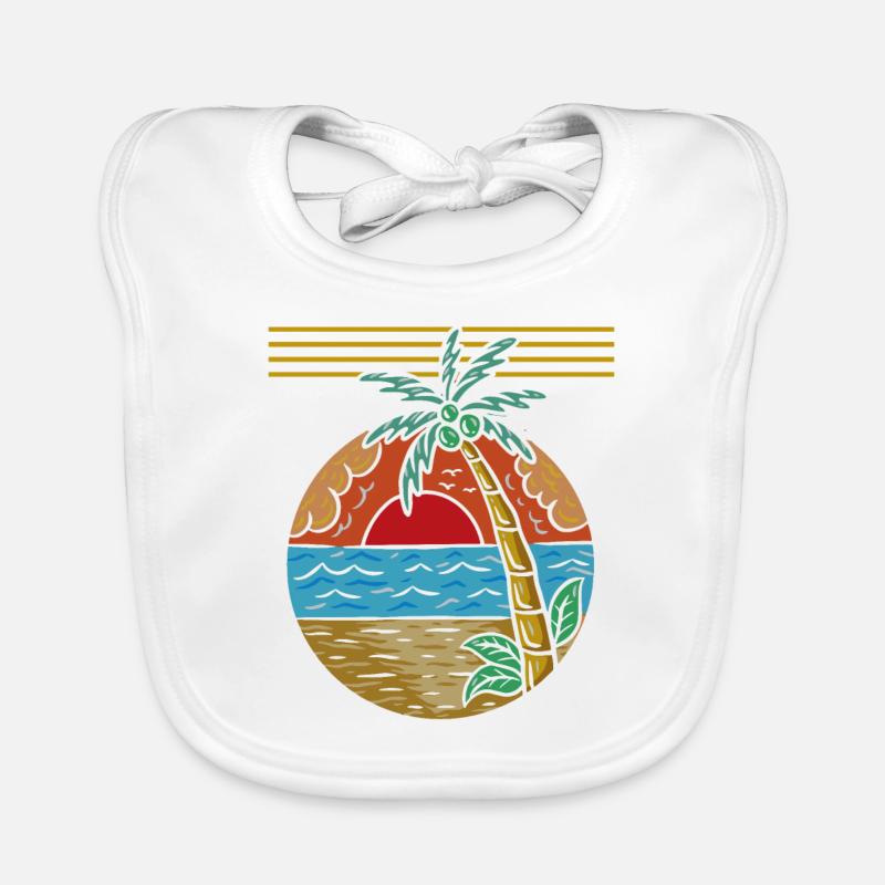 Palm trees Organic Baby Bibs
