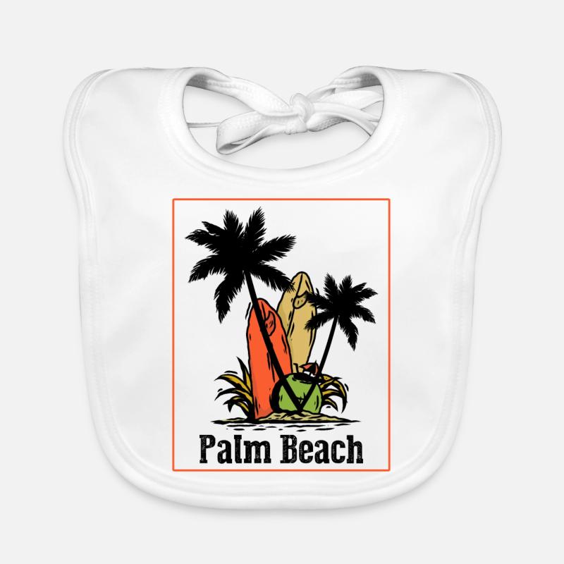 Palm trees Organic Baby Bibs
