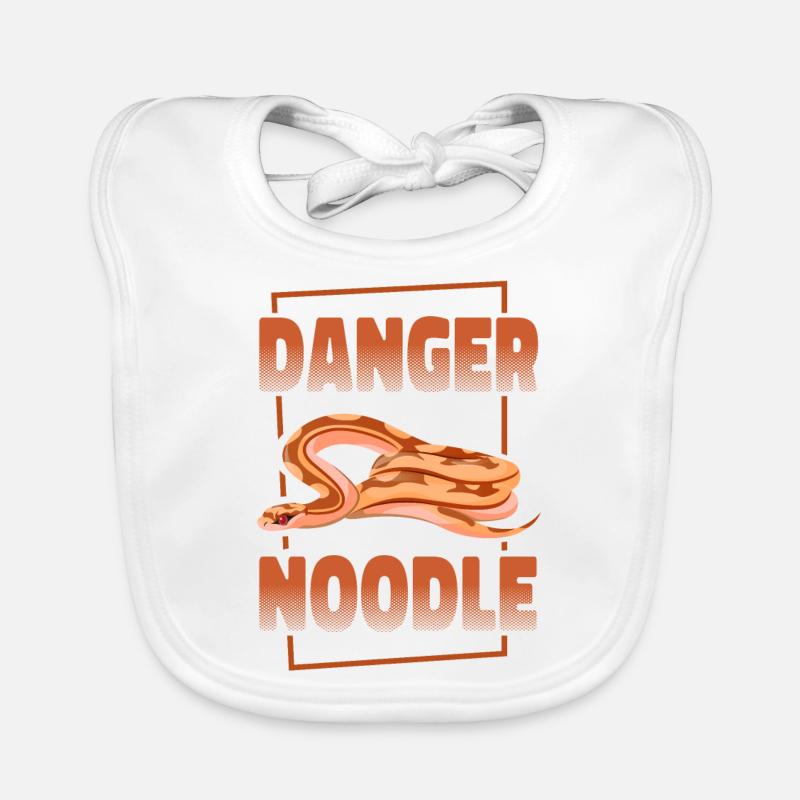 Serpent Serpent Danger Nouilles Bavoir bio Bébé