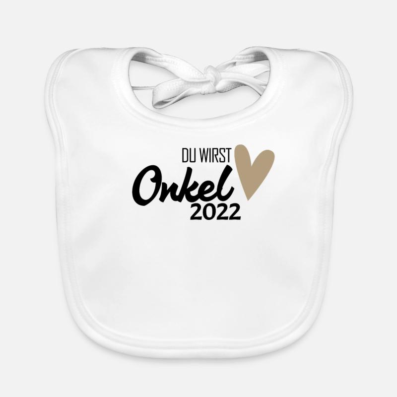 Onkel 2022 - Onkel werden Baby Bio-Lätzchen