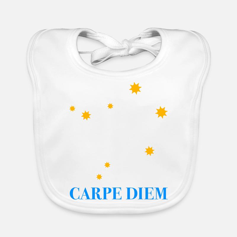 Carpe Diem used the day constellation Libra Libra Ode Organic Baby Bibs