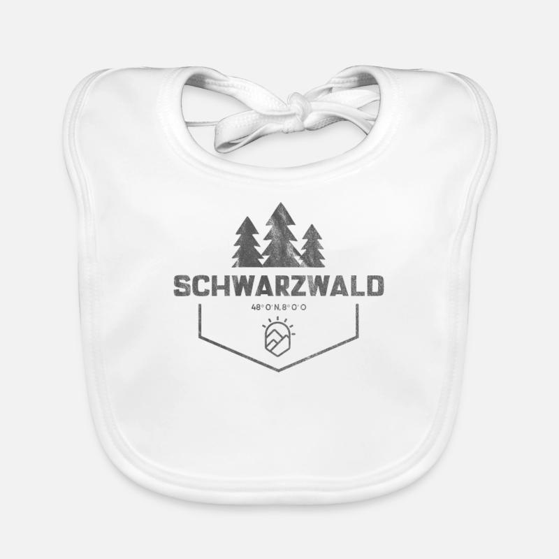 Black Forest Coordinates Black Forest Mountains Organic Baby Bibs