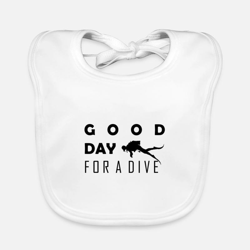 Good day for a dive Scuba Diving Diving Divers Organic Baby Bibs