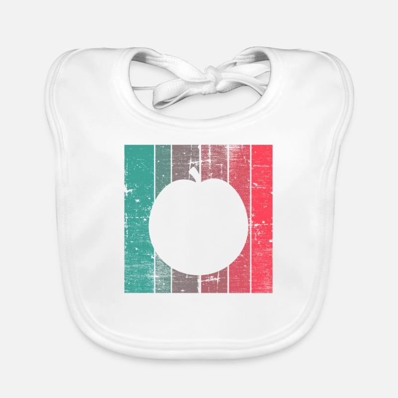 Apricot Fruit Lover Retro Veggie Diet Idée cadeau Bavoir bio Bébé