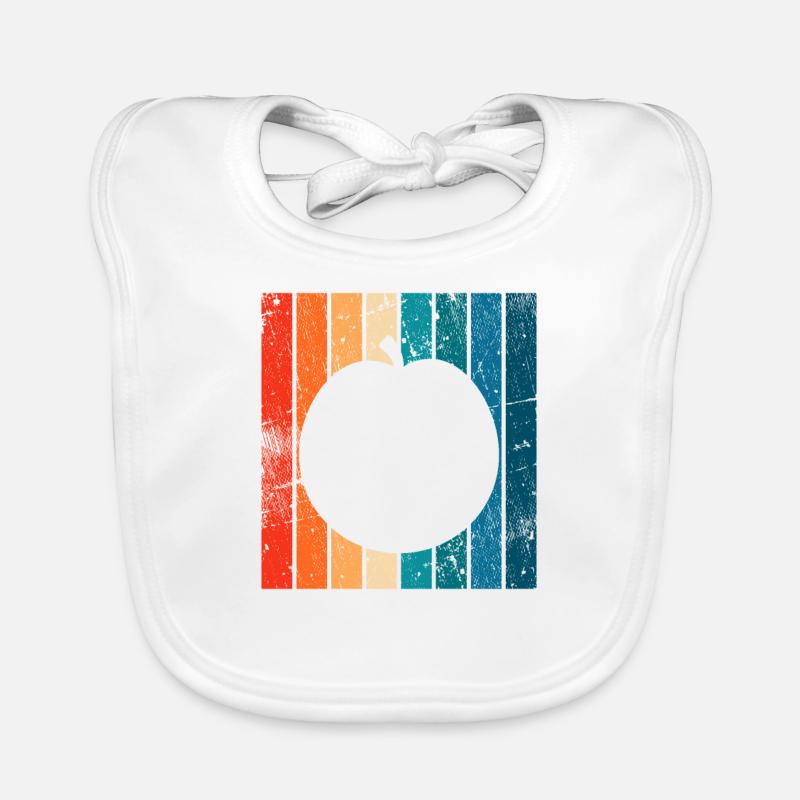 Apricot Fruit Lover Retro Veggie Diet Idée cadeau Bavoir bio Bébé