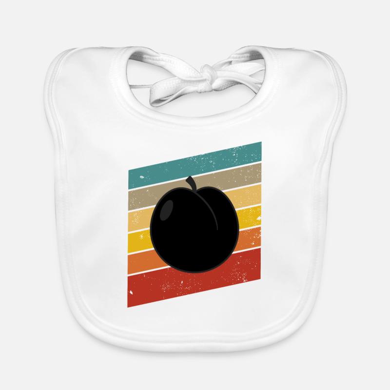Apricot Fruit Lover Retro Veggie Diet Gift idea Baby Bio-Lätzchen