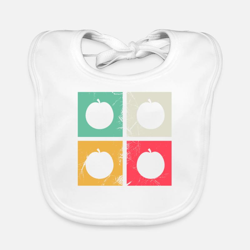 Apricot Fruit Lover Retro Veggie Diet Gift idea Baby Bio-Lätzchen