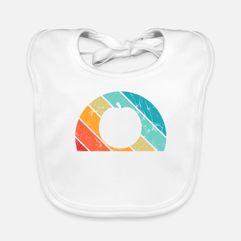 Apricot Fruit Lover Retro Veggie Diet Idée cadeau Bavoir bio Bébé