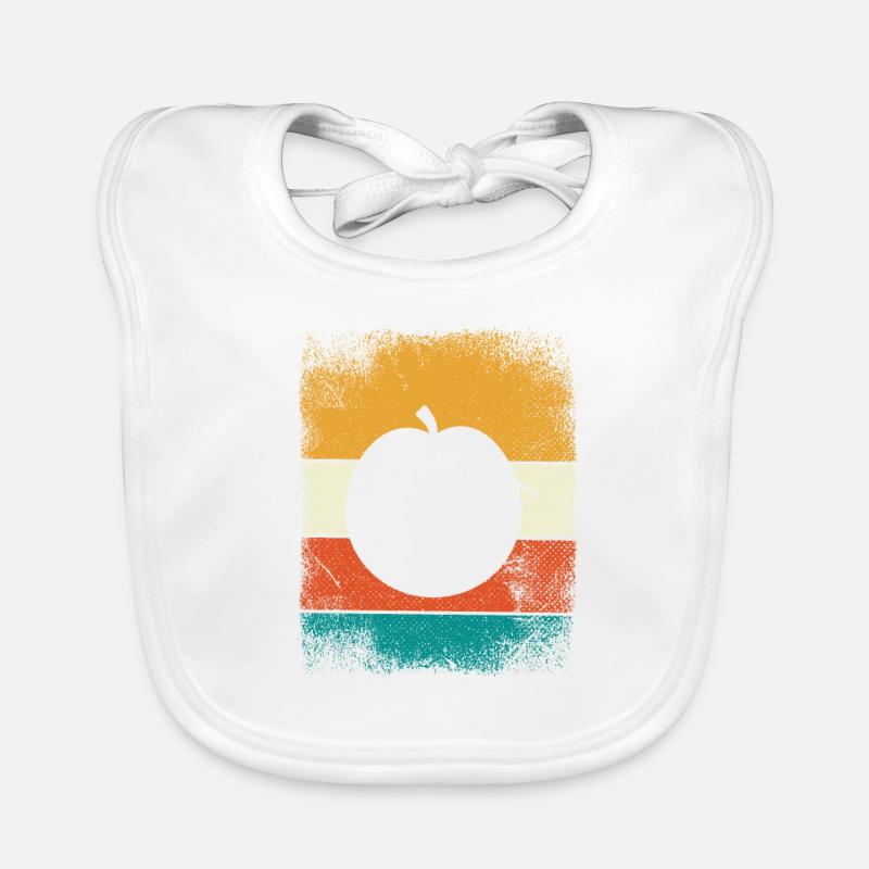 Apricot Fruit Lover Retro Veggie Diet Idée cadeau Bavoir bio Bébé