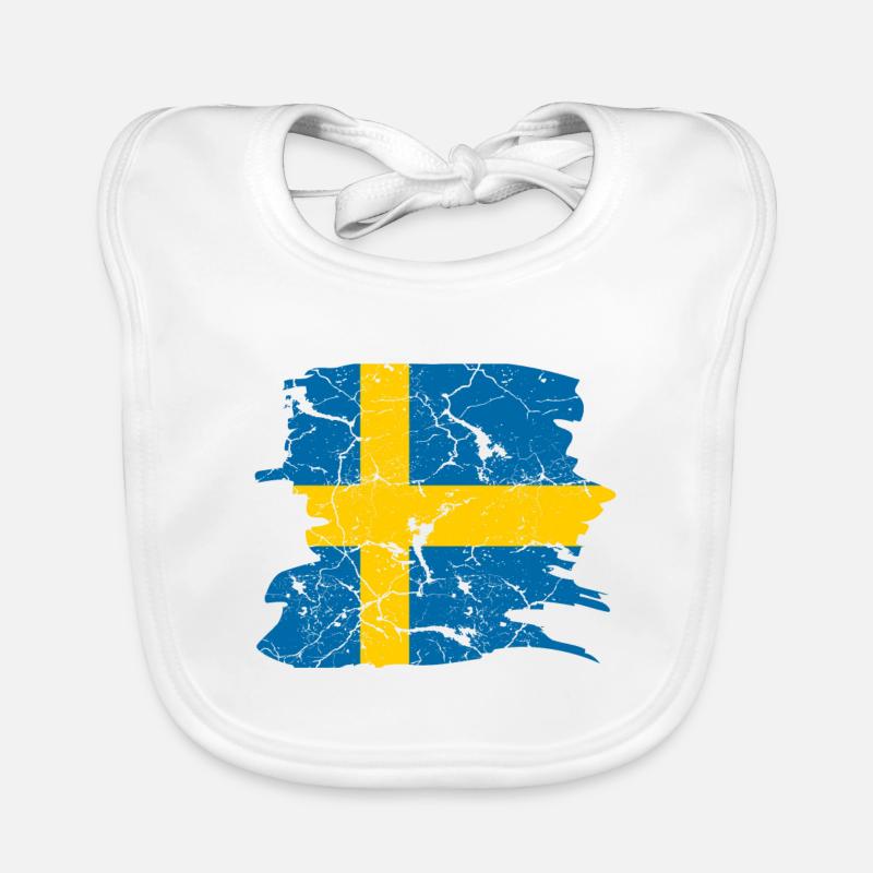 Drapeau de la Suède Bavoir bio Bébé
