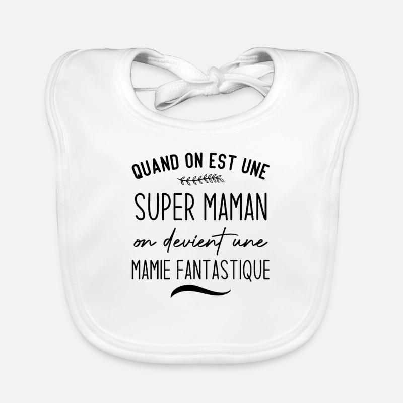 Un super papa on devient un papy fantastique Bavoir bio Bébé