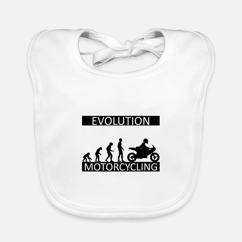 Evolution Motorcycling Motorradfahrerin Biker Baby Bio-Lätzchen