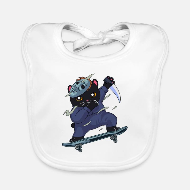 Skateboarder Katze Ninja Dab Dabbing Skateboard Baby Bio-Lätzchen